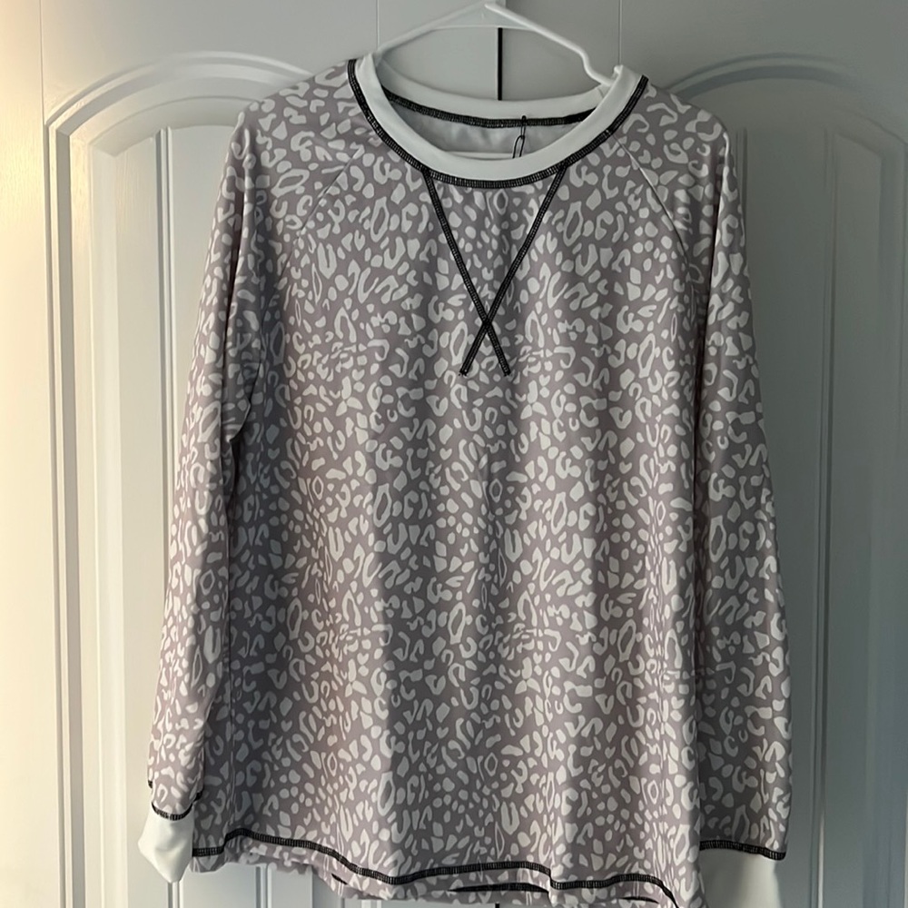 NWT leopard print long sleeve shirt
